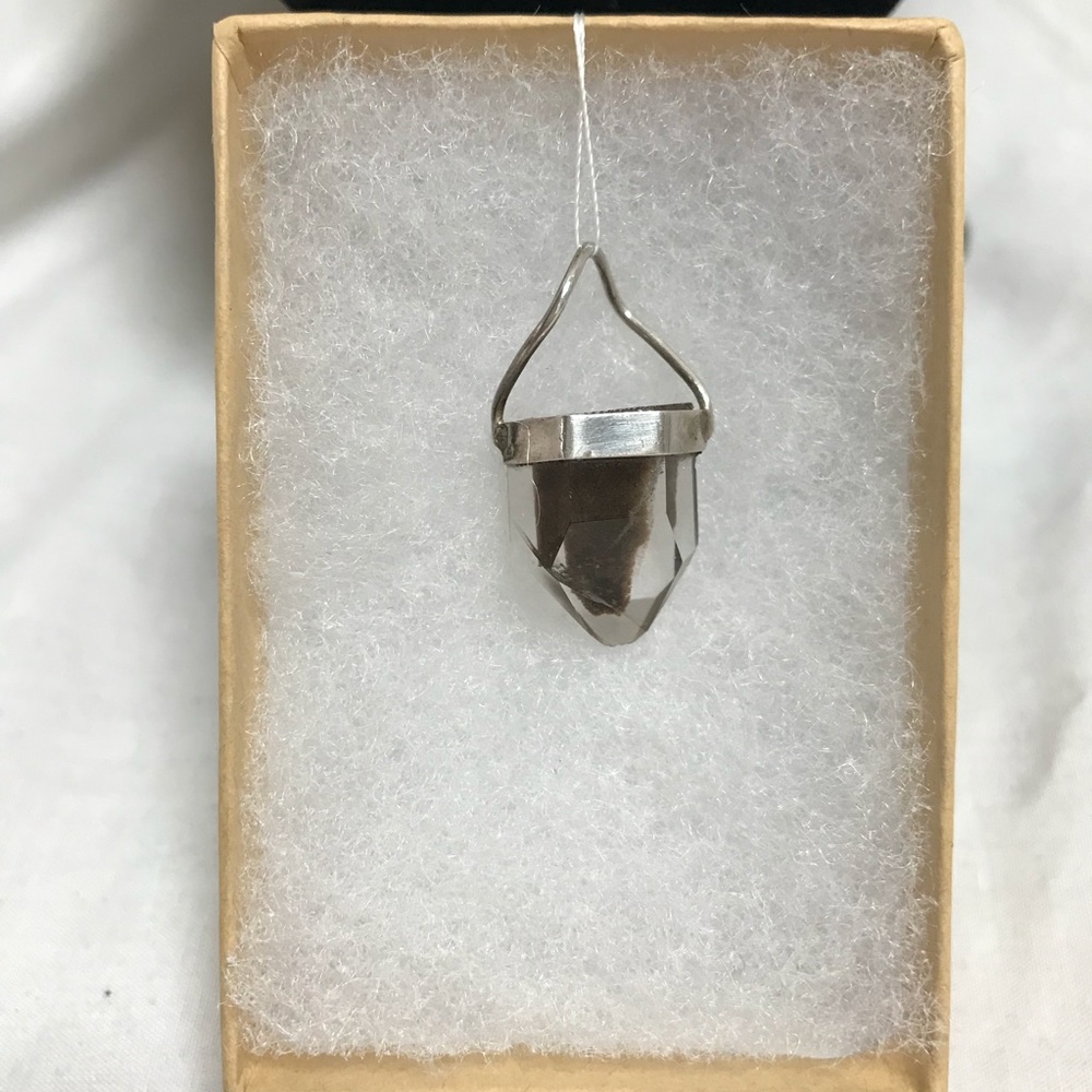 Phantom Quartz & Silver Pendant